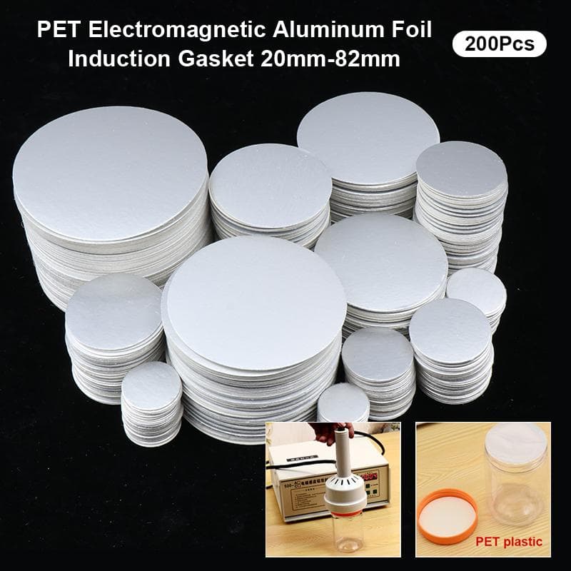 200 buc Garnitură de inducție din folie de aluminiu electromagnetică pentru căptușeală de capac de etanșare rezistentă la manipularea