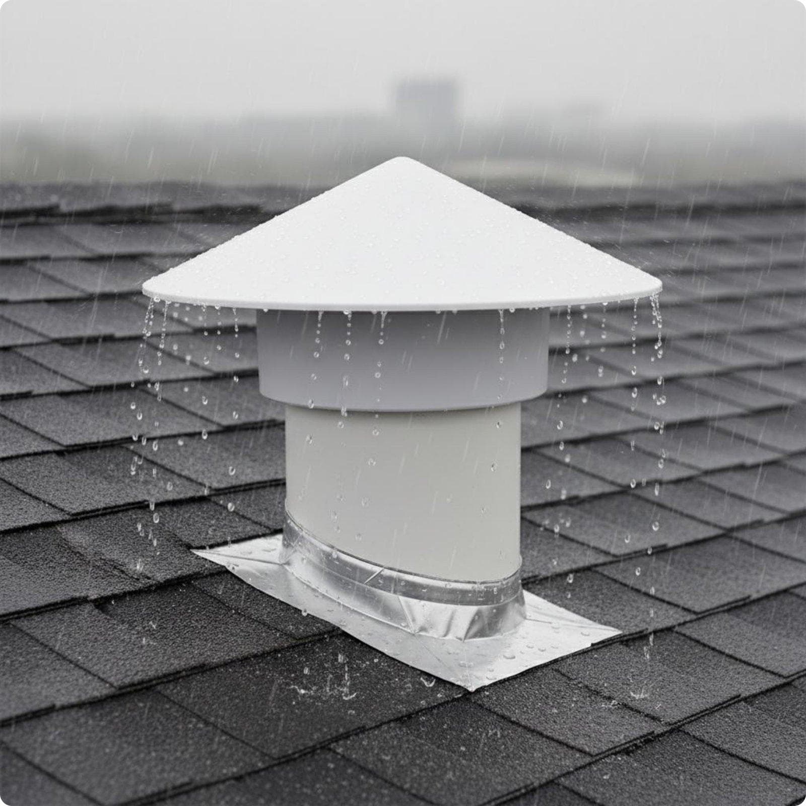 PVC Pipe Rain Shade Resistant Ventilation Cap Versatile Cover for Rooftop, Exterior