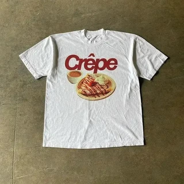 Tricou Vintage Harajuku Fashion Street Hip Hop Tricou Fashion Imprimat Tricou Y2K Topuri Bumbac Gât Rotund Topuri pentru Bărbați Femei cm