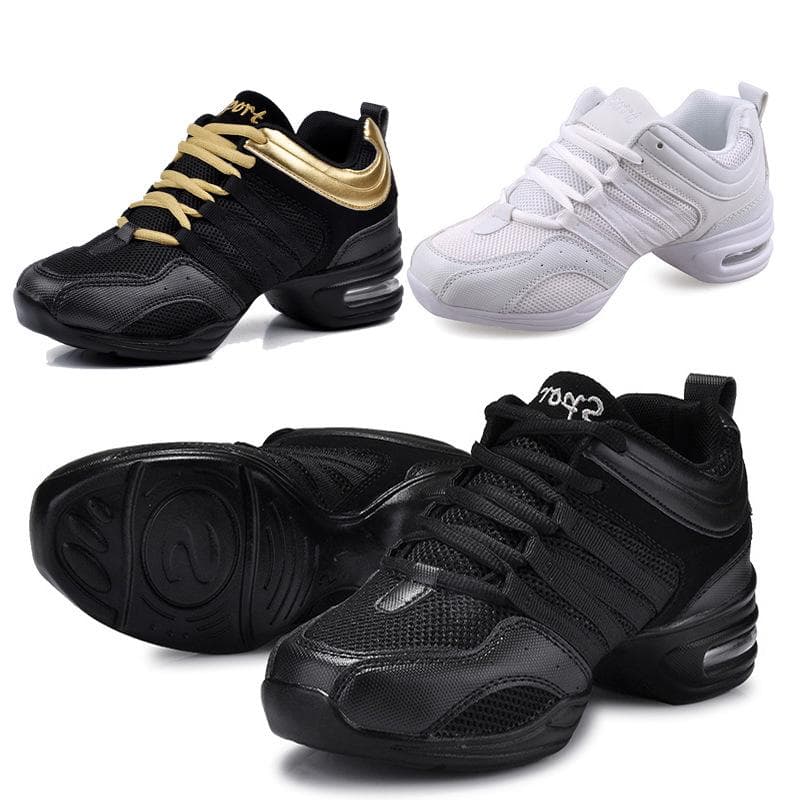 Pantofi de dans pătrați Pantofi de dans Crește pantofi de dans pentru femei Dans modern Pernă cu fundul moale Pantofi de plasă respirabil pentru