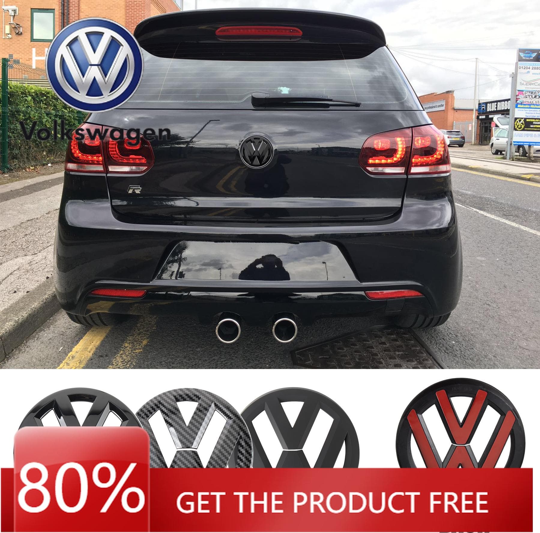 Pentru VOLKSWAGEN VW 1/2 Bucăți Grilă Capotă Frontală Mașină Emblema Portbagaj Spate Cover Logo Pentru Volkswagen VW Golf 4 5 6 7 8 MK6 Golf 7