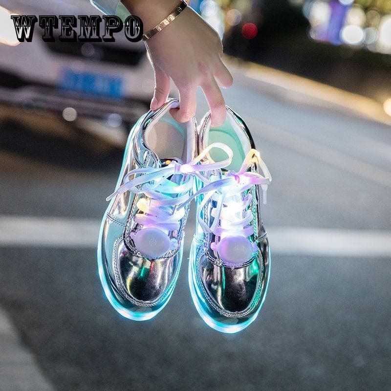 Mărimea 35-44 Pantofi cu lumini Încărcare USB Pantofi luminoși cu pantofi ușori Pantofi luminoși pentru bărbați Femei Krasovki cu iluminare