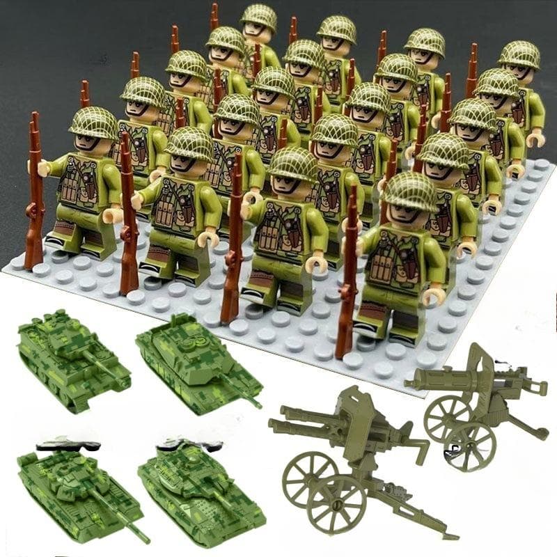 Soldați Militari WW2 Pușcă Arme Pistol Figurine Piese Blocuri Asamblare Model DIY Jucării de Construcție