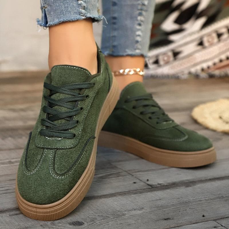 Pantofi casual noi, Adidași de damă sport pentru alergare, Mărimi mari cm armata verde culoare