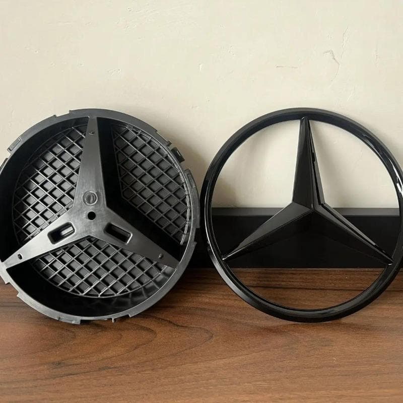 Emblemă Grilă Stil Grilă Emblema Față Pentru Mercedes benz AMG A B C E CLA CLS SLK GL Metris GLK GLA G R V VITO GLE GLC GLS argintiu