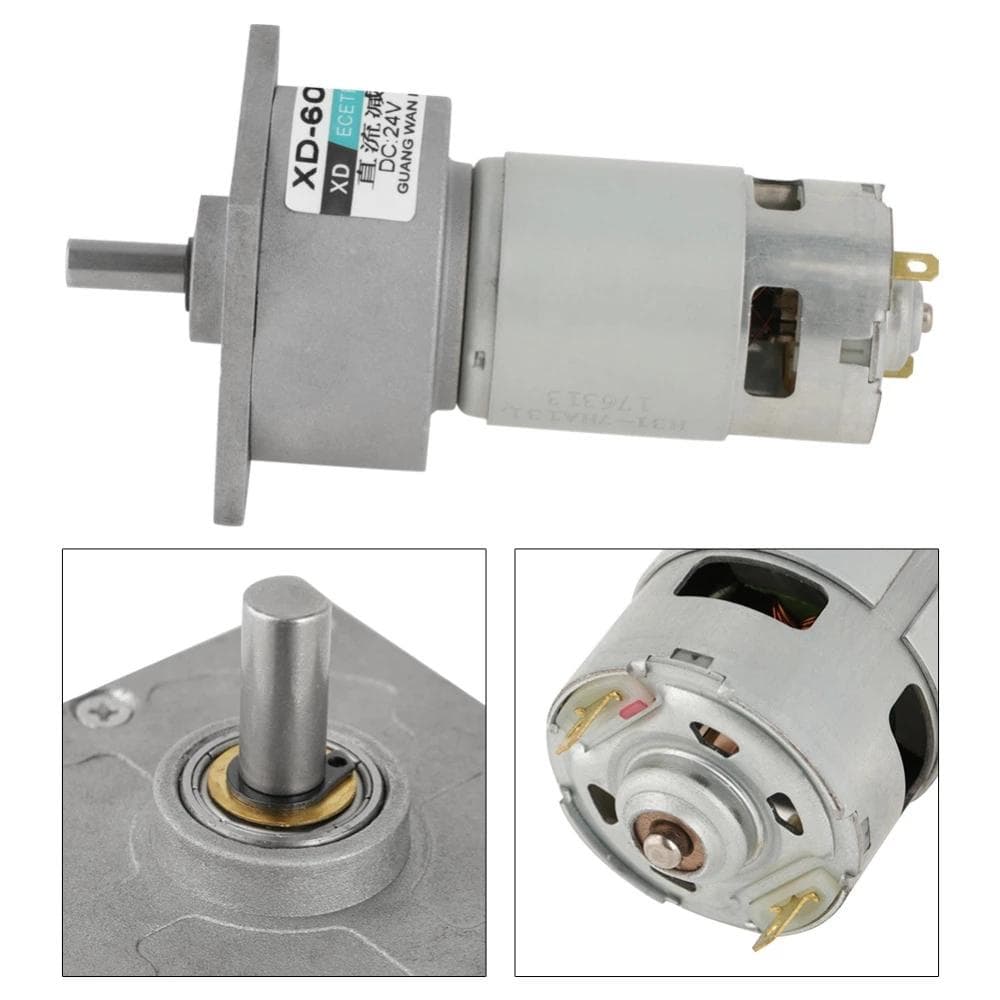 12V/24V 35W Micro DC cu motor angrenaj Viteză reglabilă CW/CCW Motor electric mare cu zgomot redus