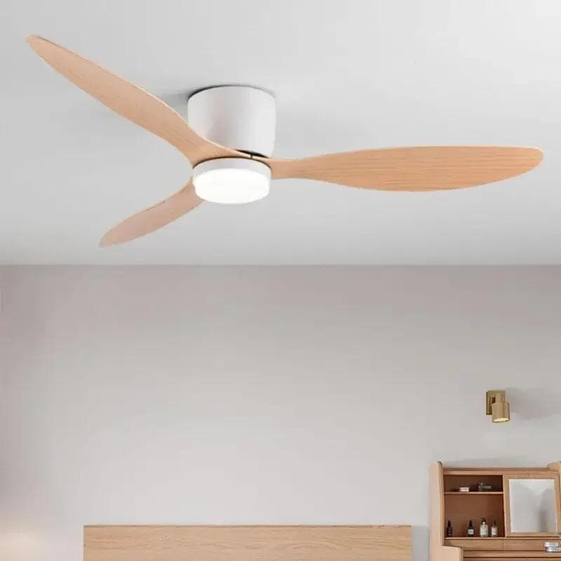 Ventilator de tavan LED modern, fără lumini, ventilator cu telecomandă la mansardă cu podea joasă, cu lumini Ventilator cu sincronizare a
