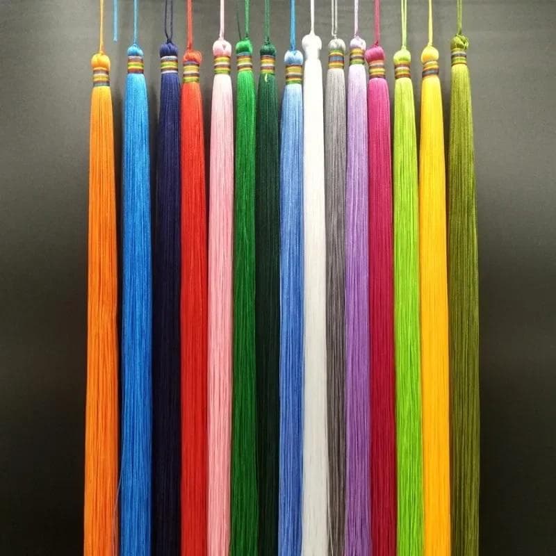 Ciucuri frumoși de culoare solidă, 30 cm, ață de poliester super lungă, ciucuri decorative, bricolaj, artizanat, îmbrăcăminte, pandantive