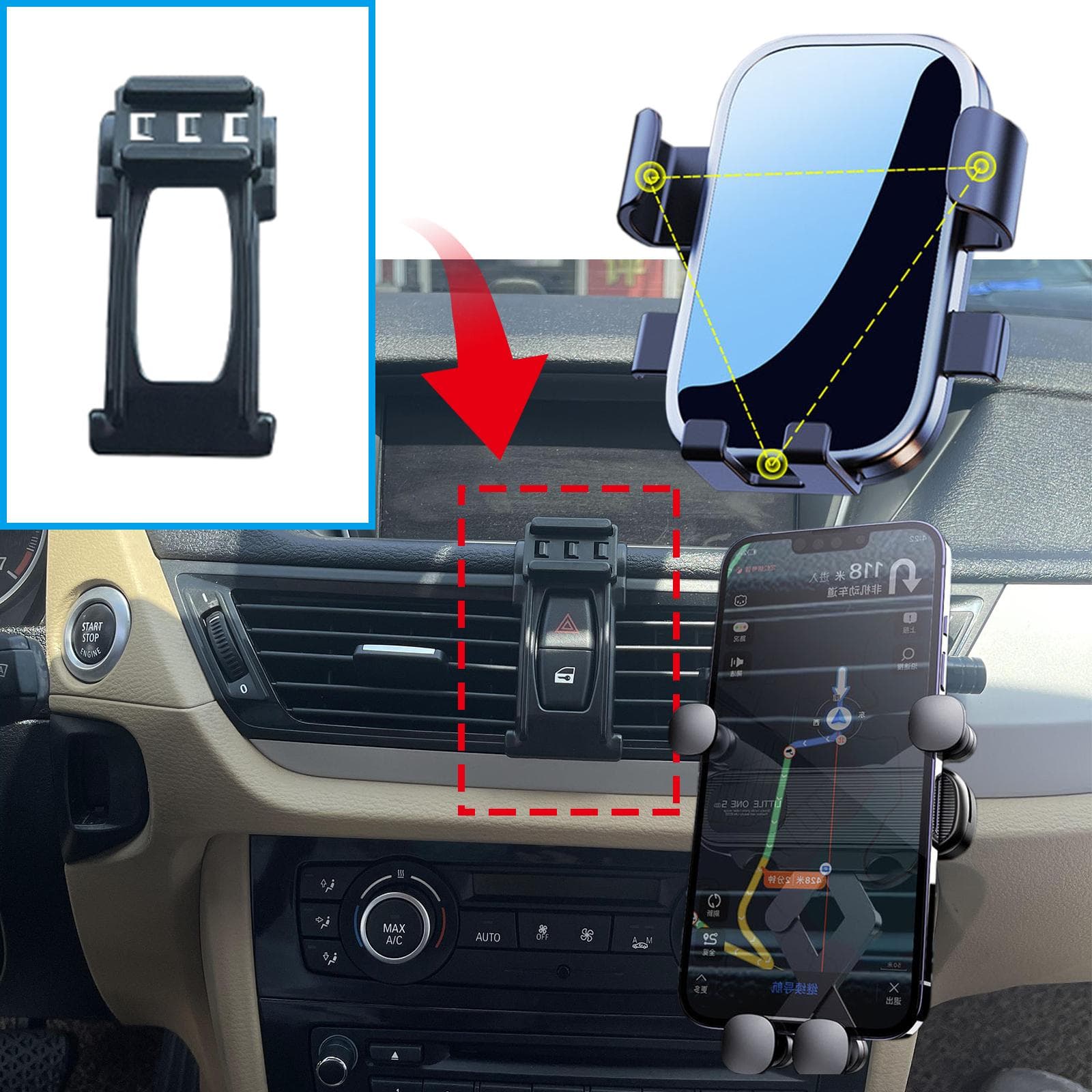 Suport Telefon Mobil pentru Mașină pentru BMW X1 E84 2012 2013 2014 2015 Suport GPS Suport Navigație Accesorii Auto