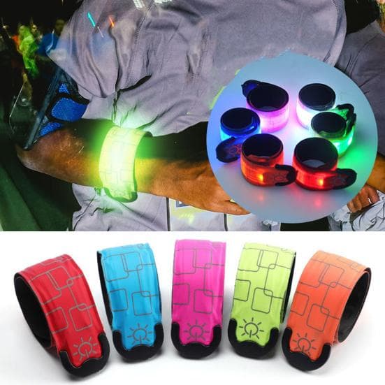 Brățară cu LED Luminozitate ridicată, ultraușoară, culoare strălucitoare, mod bliț, reutilizabilă, multifuncțională, din nailon, sport în