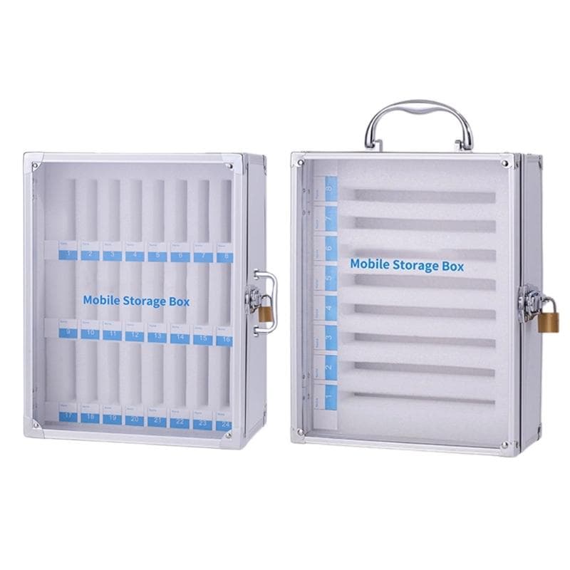 Organizator Securizat pentru Dispozitiv Mobil Anti-Strivire, Blocator pentru Telefon, Cutie de Depozitare pentru Smartphone pentru Utilizare la Birou,