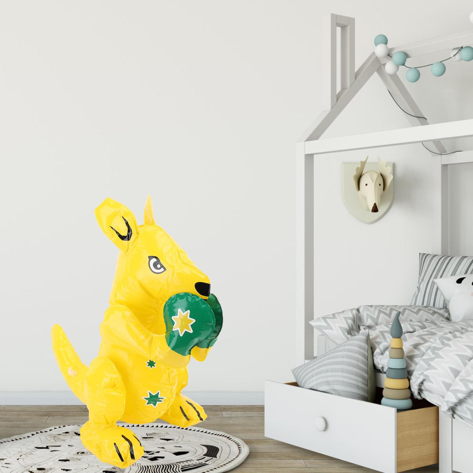 Animal Gonflabil Drăguț Desen Animat Gonflabil Decorativ PVC Jucărie Animal de Pluș pentru Copii Adulți