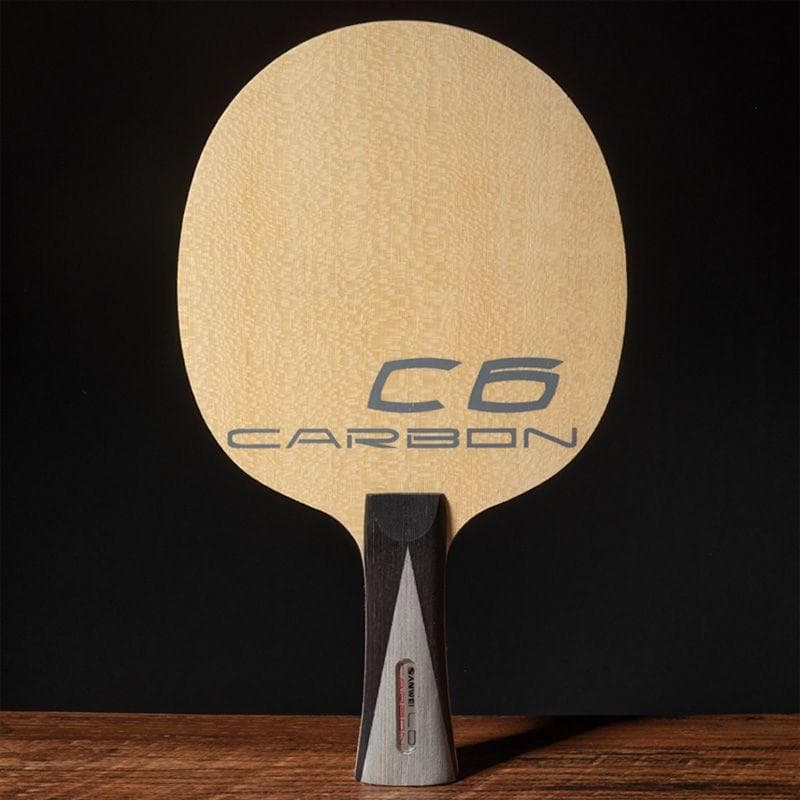 Rachetă cu lamă pentru tenis de masă SANWEI C6 LD CARBON (Koto + Balsa + Carbon OFF+) Padela originala pentru bata de ping-pong SANWEI C-6