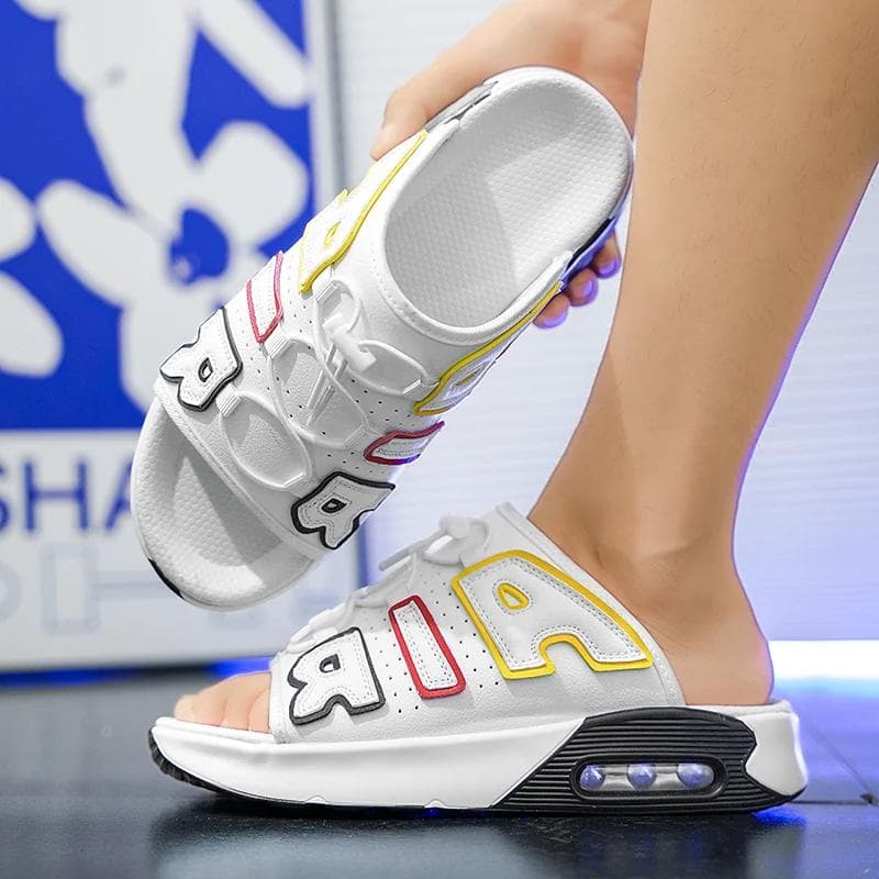 Sandale de vară noi, de ultimă generație, pentru timpul liber, cu pernă de aer, antiderapante, pentru bărbați, de exterior, versatile, la modă,