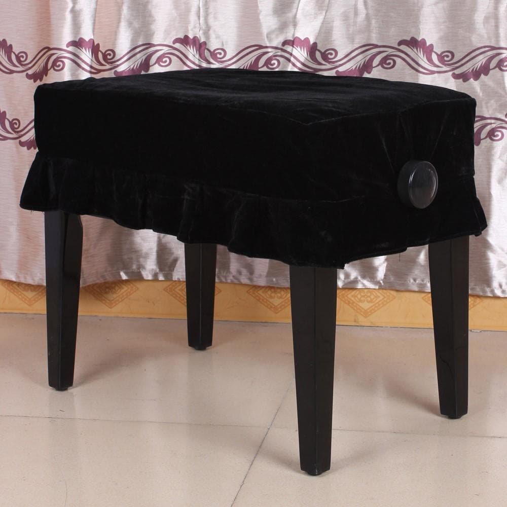 Husa Scaun Taburet Pian Pleuche Decorat cu Macrame 55 * 35cm pentru Scaun Unic Pian Universal Frumos roșu