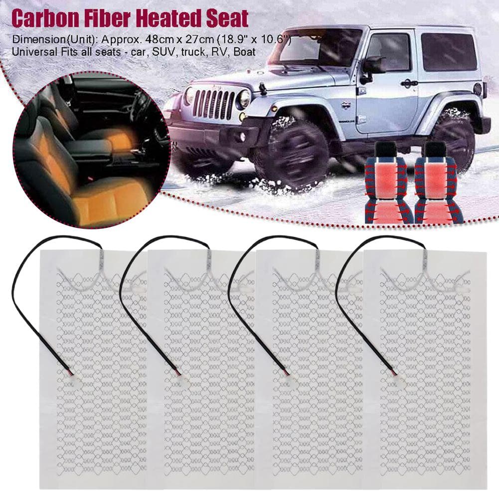 2/4 buc. Încălzitor de mașină 12v încorporat din fibră de carbon Tampoane de încălzire rapidă pentru mașină Accesorii universale Q8x4