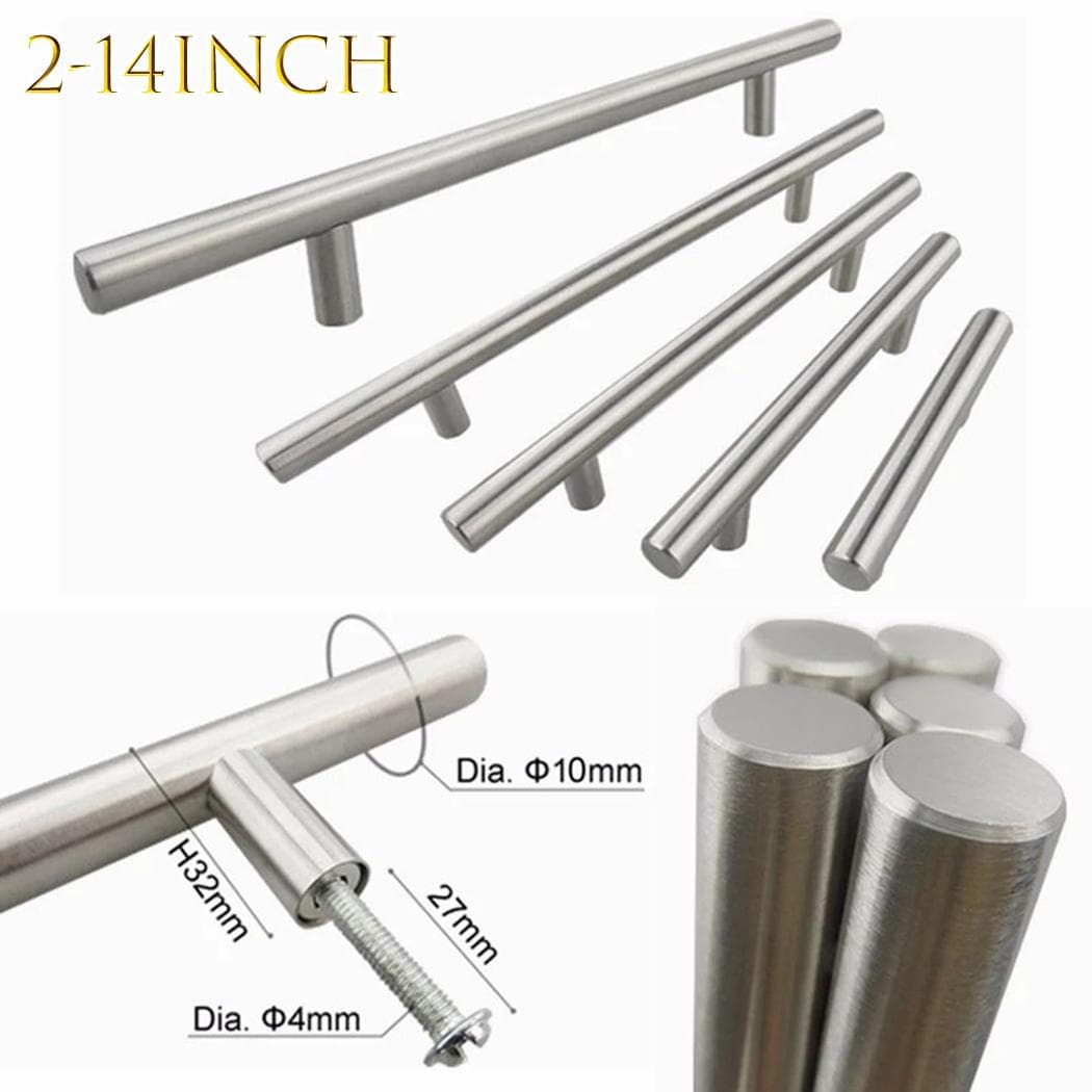 Mâner de tragere cu diametrul de 10 mm, tip T din oțel inoxidabil de 2-14 inci
