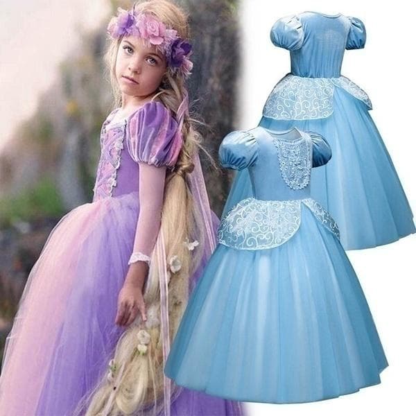 Fuste de vară și rochie de prințesă Cenușăreasa de Halloween Rochie de tifon pentru fete Fustă Scurți 140cm albastru