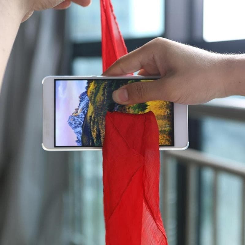Trucuri magice Dinamo eșarfă prin telefon În apropiere Magie Funny Silk Thru Phone Jucării trucuri