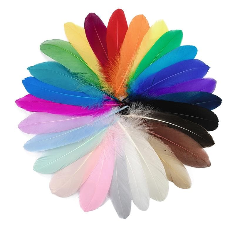 20 buc. pene de gâscă colorate, 6-8 inch/15-20 cm, lebădă naturală, artizanat, penne, centru de masă, pene pentru decorare alb