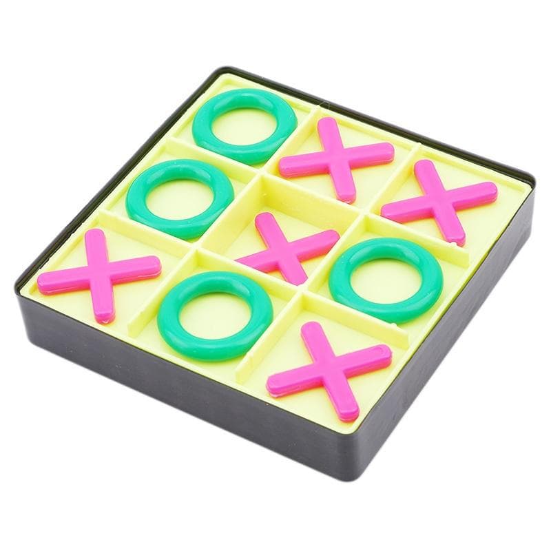 1PC Noughts and Crosses XO Games Board Aluminium Pliabil Jucărie Cadouri Jucărie educațională pentru bebeluși galben