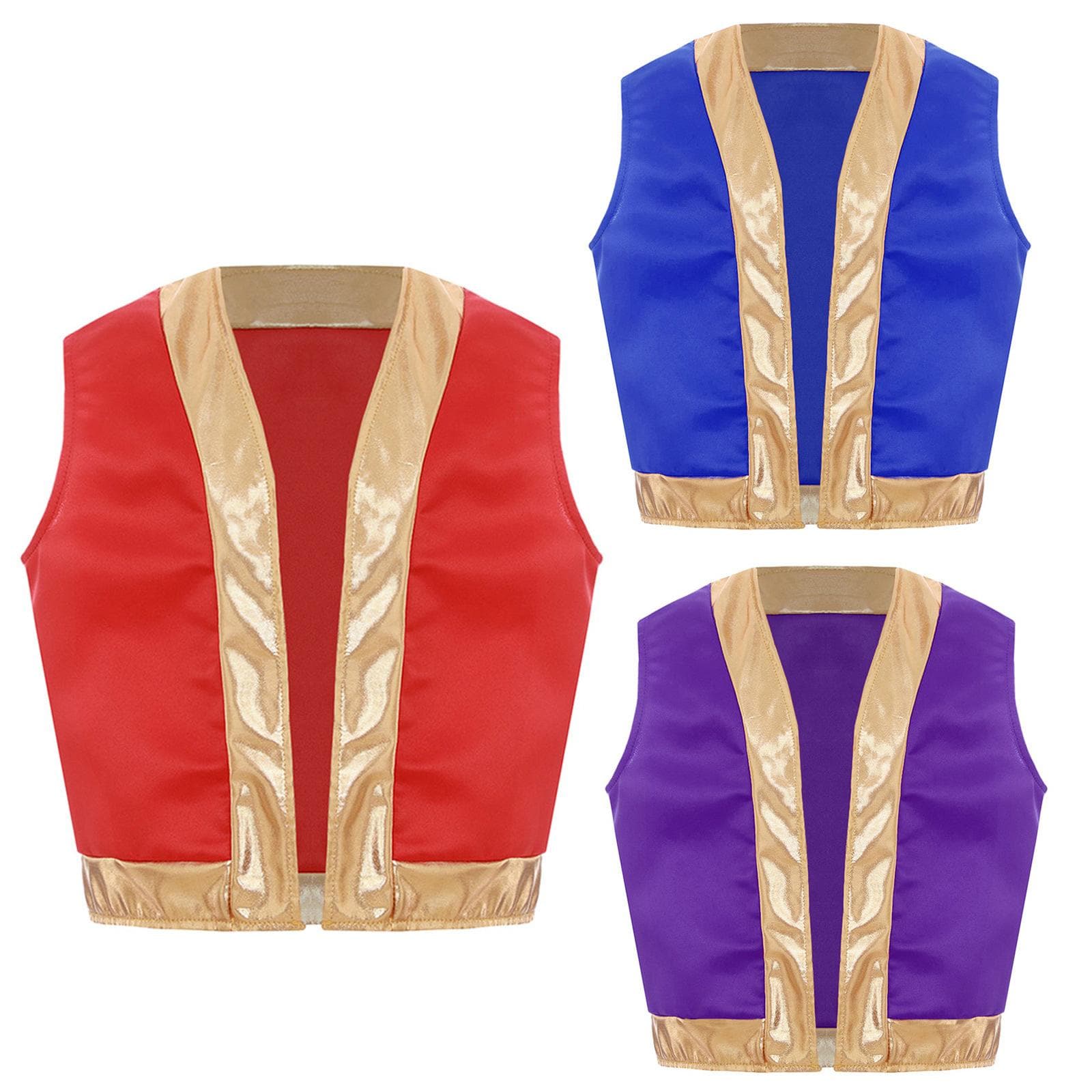 Copii Fete Băieți Personaj de joc Costum Cosplay Costume pentru joc de rol Vestă liberă Costume de Halloween cm roșu