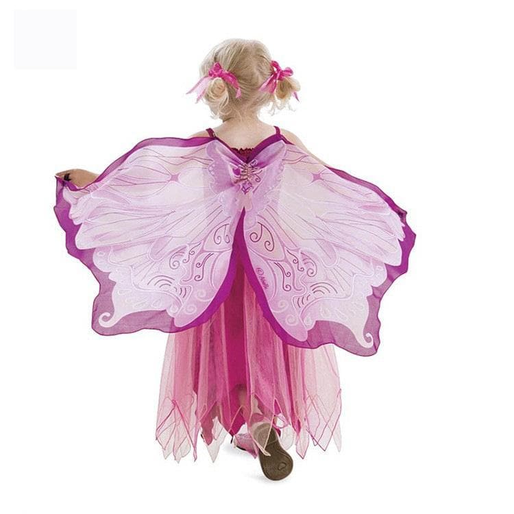 Rochie Copii Elf Aripi Fluture Pelerina Costum pentru spectacole de Halloween verde