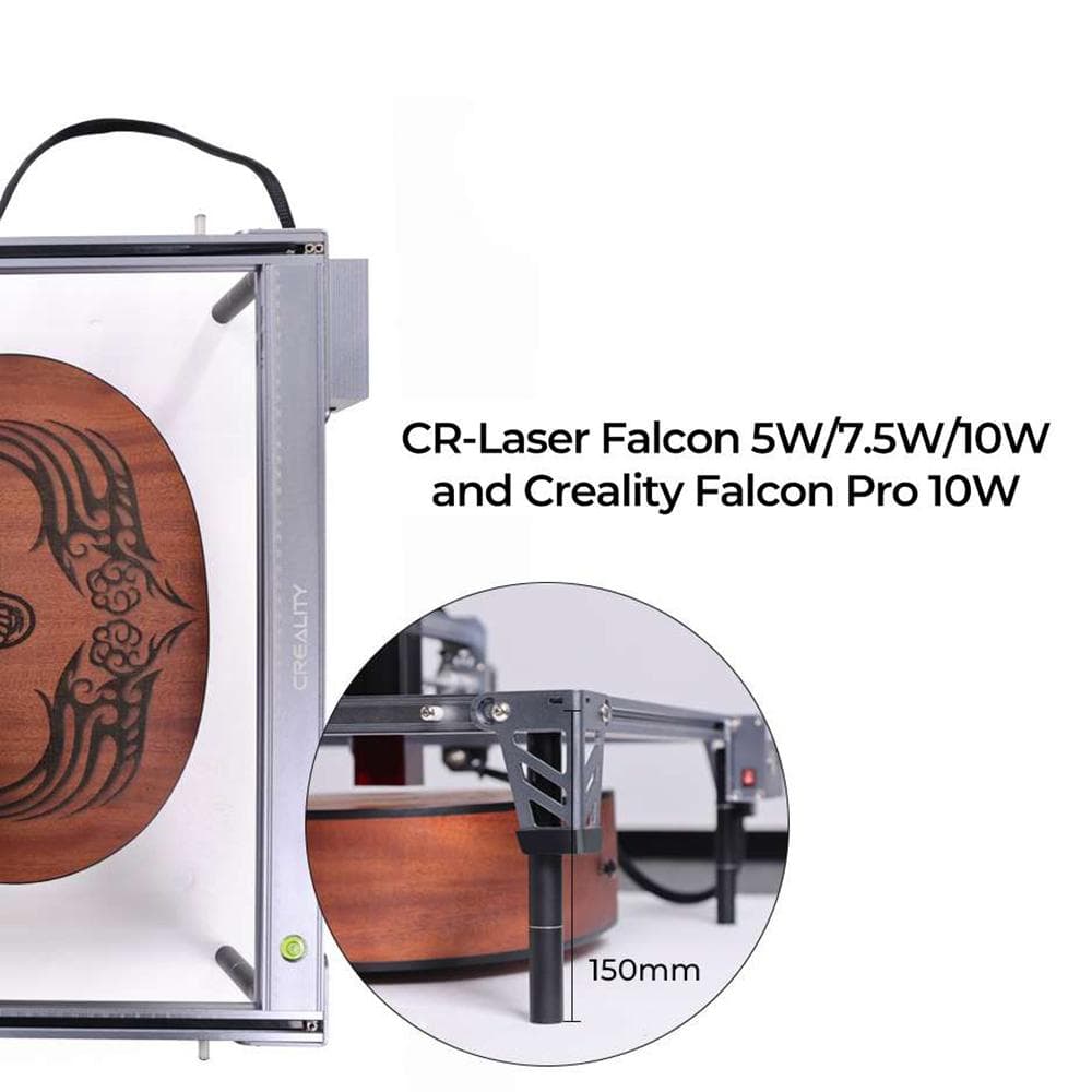 Creality Rotary Kit Pro Rolă rotativă cu fălci 3 în 1, cu 12 bucăți, Gravoare laser multifuncțională negru