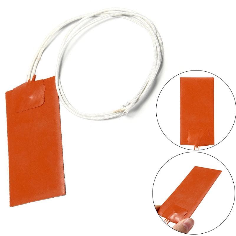Pătură de 12V silicon pentru încălzire. Tampă portocalie flexibilă