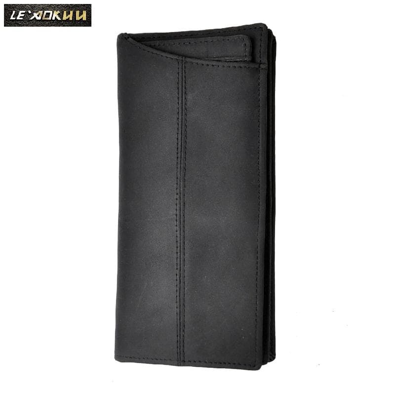 Moda originală masculină din piele naturală, de mare capacitate, organizator pentru carnet de cecuri de călătorie cafea
