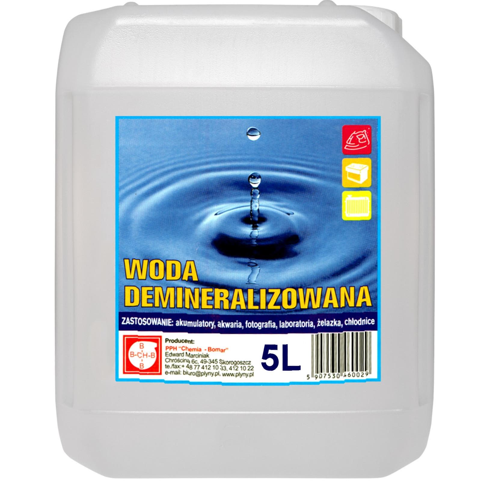 Apă distilată demineralizată 5L