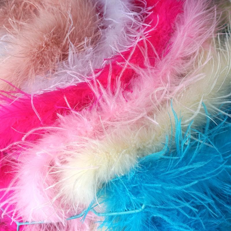Pene de culoare Fâșie de blană de struț Îmbrăcăminte de dans performanță Material decorativ DIY Accesorii pentru îmbrăcăminte culoare