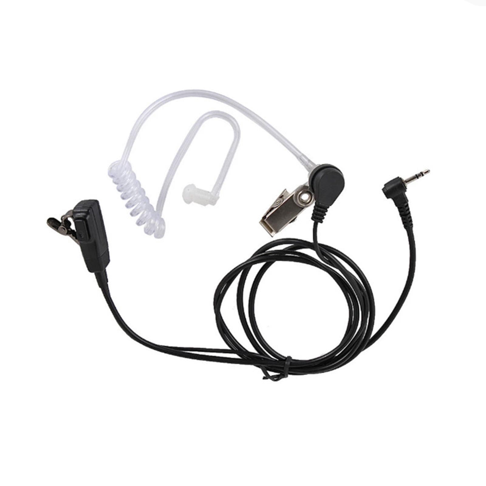 Walkie Talkie 2,5 mm Cască cu 1 pin Căști cu tub acustic ascuns Căști cu microfon PTT Walkie Talkie Radio cu două căi Microfon negru