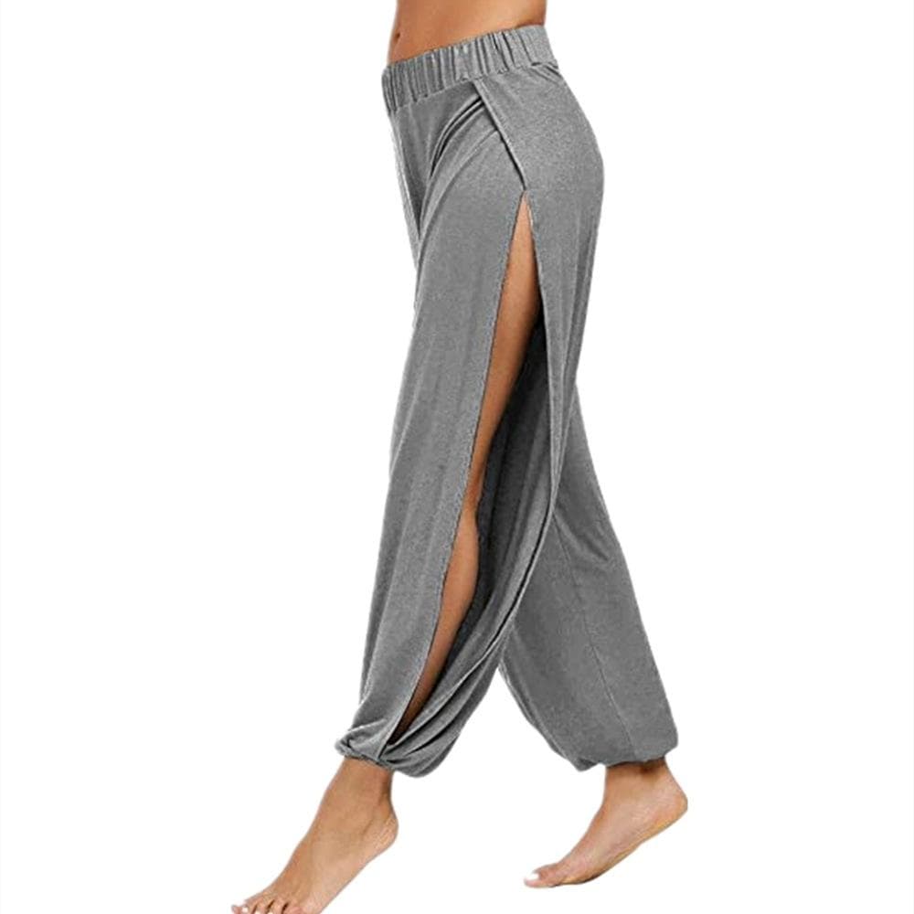 Pantaloni noi de modă pentru femei Pantaloni de yoga Pantaloni harem pentru femei Jogger cu fantă laterală Pantaloni de sport hippie de plajă cm