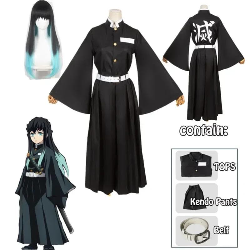 Demon Slayer: Set Costum Cosplay pentru Bărbați Mist Pillar Tokito Muichiro 110cm