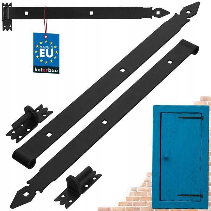 Charnières de porte - KOTARBAU - 600 mm - Acier inoxydable - 2 piese - Couleur or auriu