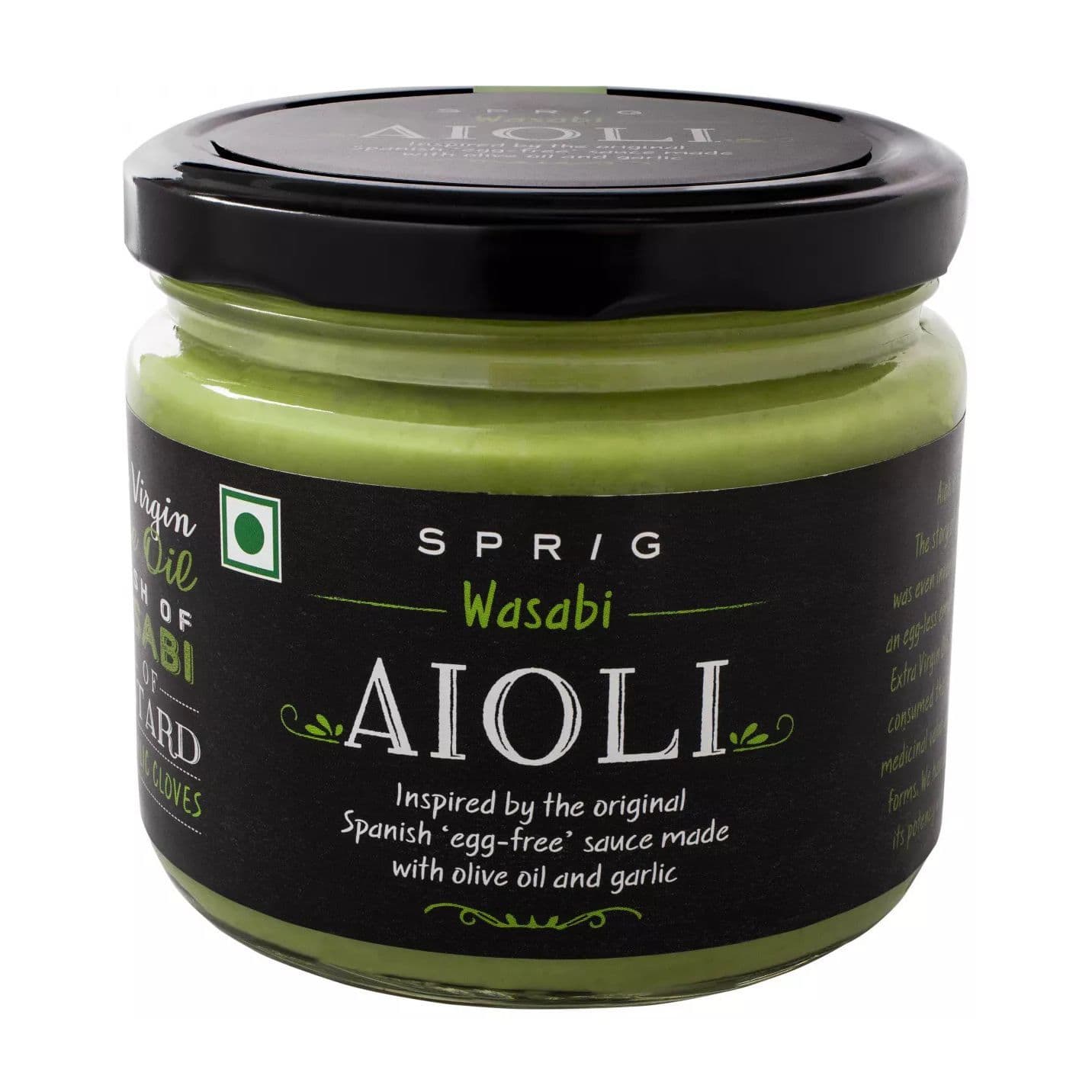 Wasabi Aioli: wasabi, ulei de măsline și sos de usturoi (260 g), Wasabi Aioli, Sprig