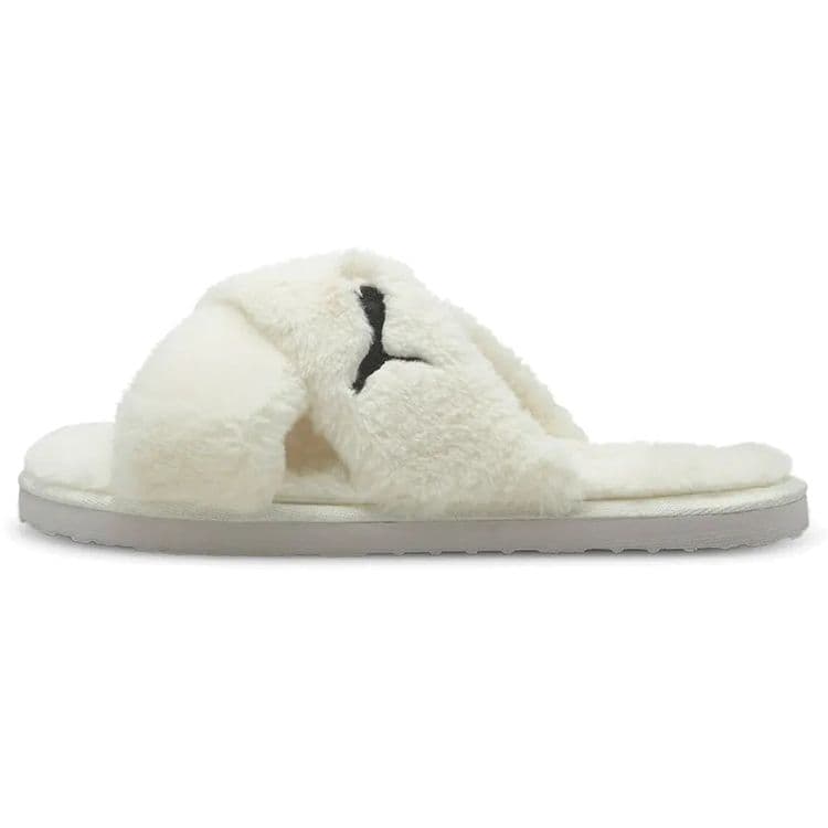 Puma Fluff X Strap Slide Whisper White Pantofi de damă Negri 384936-02 cm