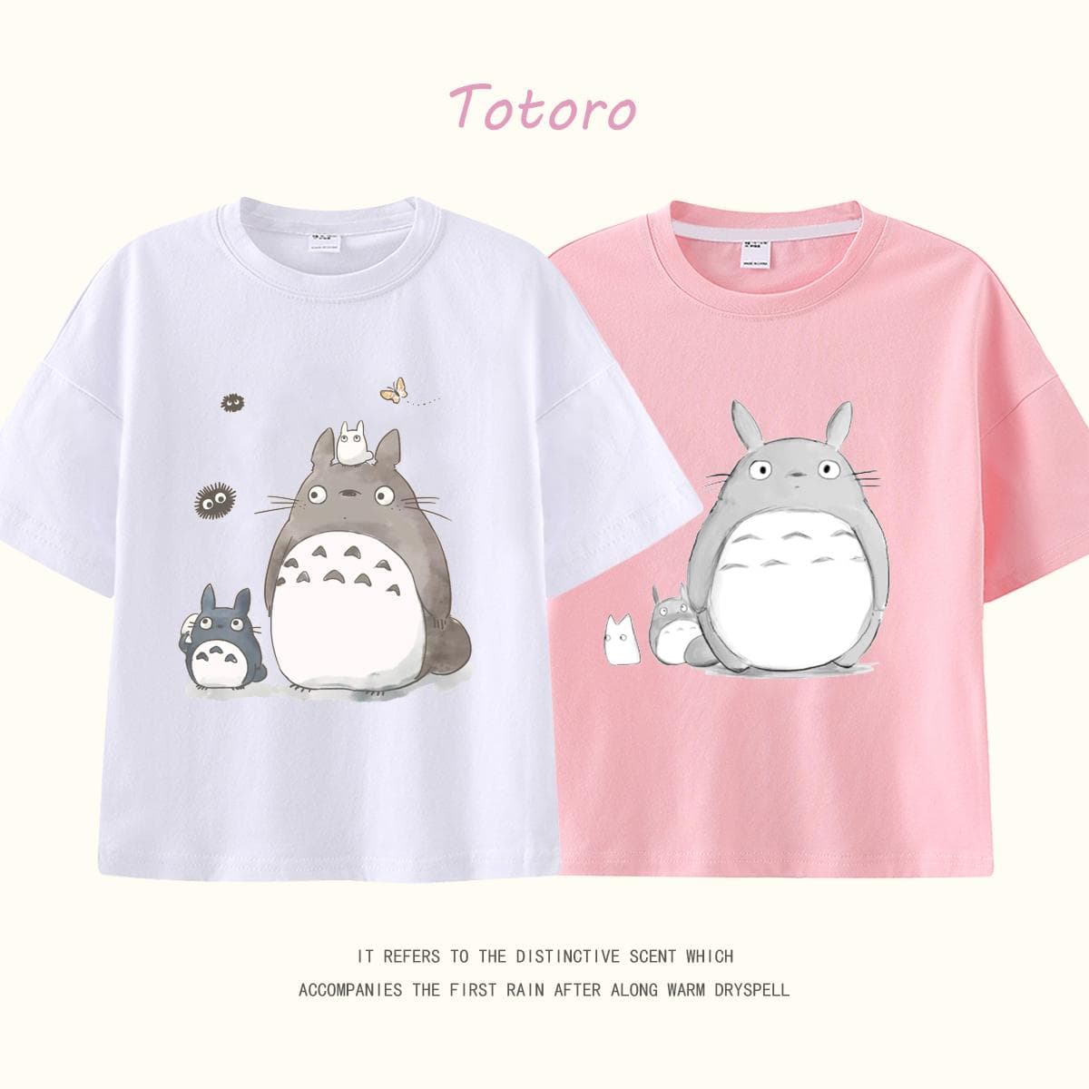 Haine pentru copii Fete Băieți Tricou cu mânecă scurtă Vară 100% bumbac haine elegante largi Miyazaki Totoro cm