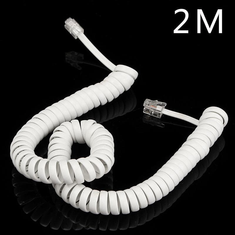 2m Telefon Telefon în spirală Cablu mufă RJ10 la RJ10 Cablu arc Cablu 4P4c