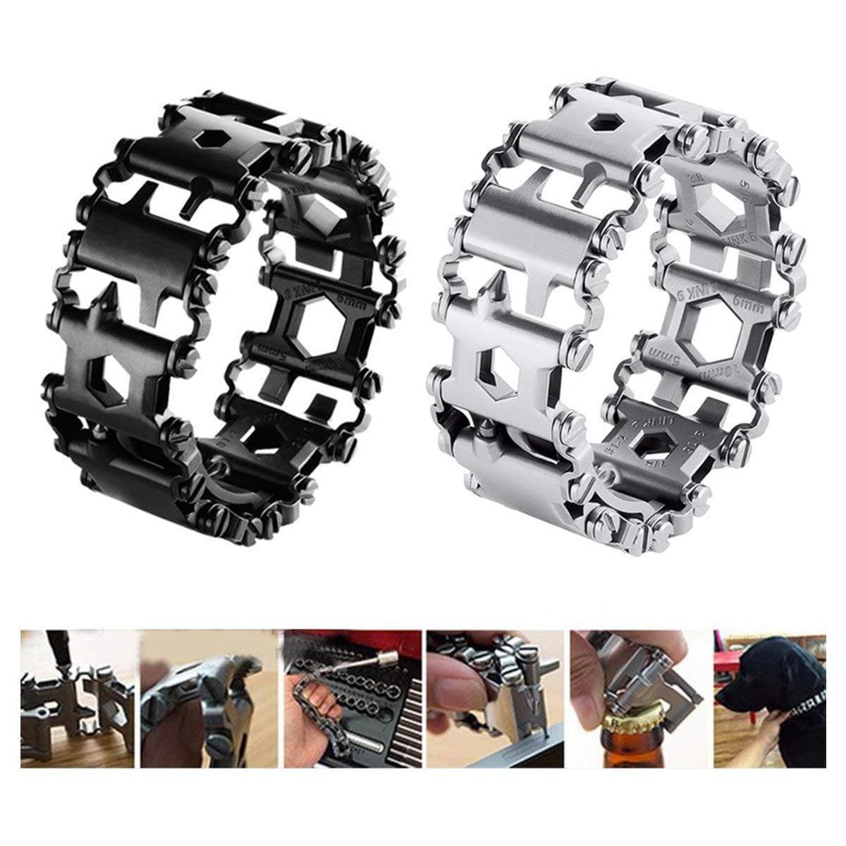 Instrument multifuncțional pentru exterior Brățară șurubelniță, deschizător de conserve, deschizător de sticle, cheie hexagonală 5 în 1