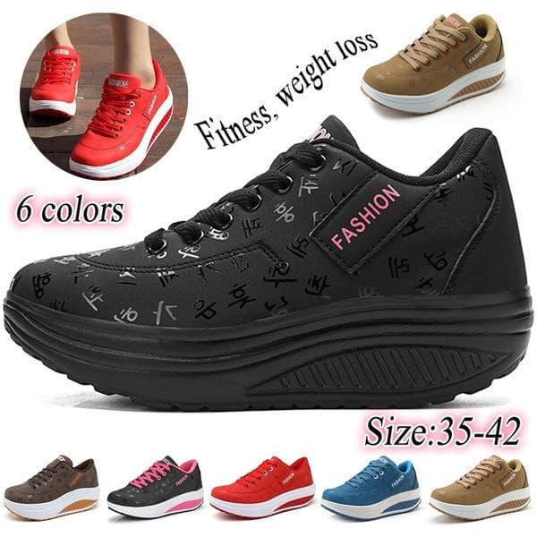 Femei Fashion Sport Respirabili Shake Pantofi Femei Fitness Pantofi Femei Casual Pantofi cu platformă cm albastru