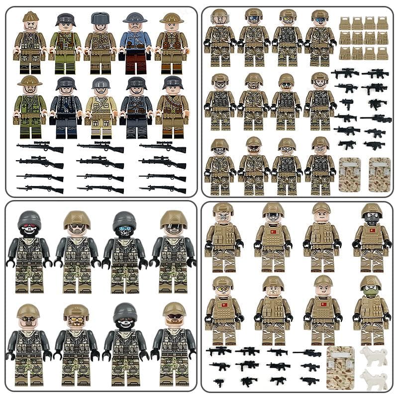 Soldații Forțelor Speciale Militare Pistol SWAT Armă Kit de blocuri de construcție Seturi de cărămizi Arme clasice Model Jucării pentru copii