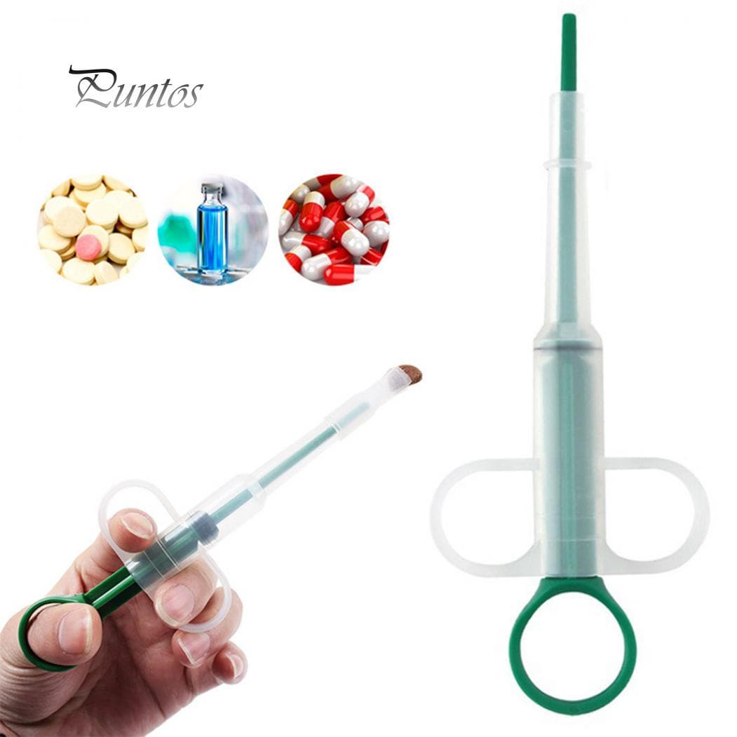 Pet Tablet Pill Gun Piller Push Dozator Medicamente Apa albastru