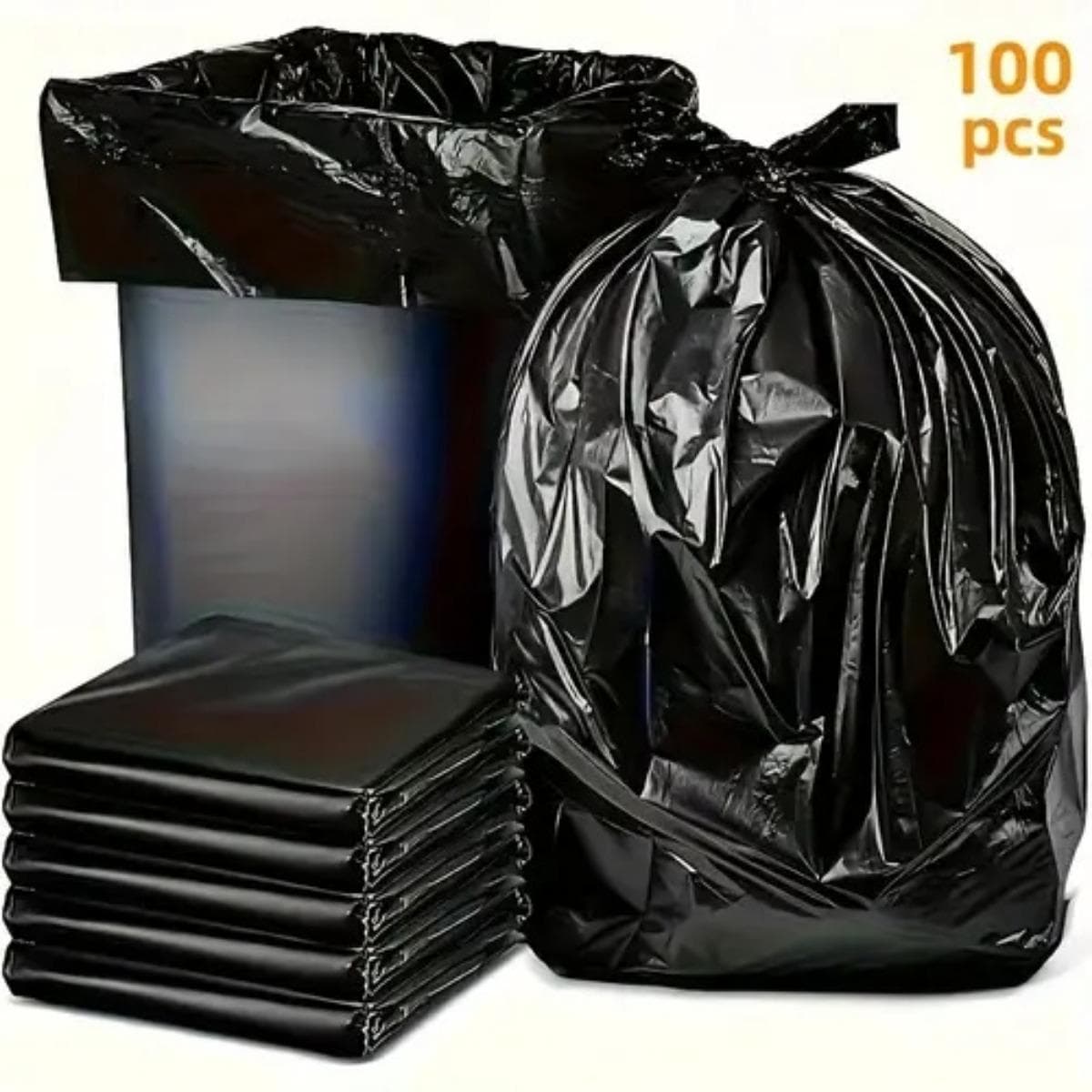 Sac mare de gunoi, Rezistent la scurgeri, Potrivit pentru uz casnic, la birou, în bucătărie, baie și exterior, Multifuncțional, Soluție de