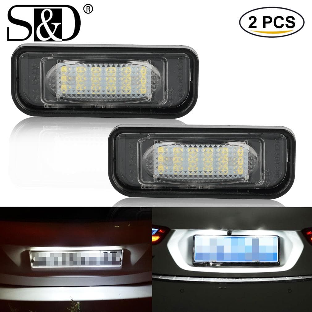 2 buc pentru Mercedes Benz W220 AMG 1999-2005 fără erori de mașină 18SMD LED Becuri pentru plăcuță de înmatriculare Lămpi auto Accesorii