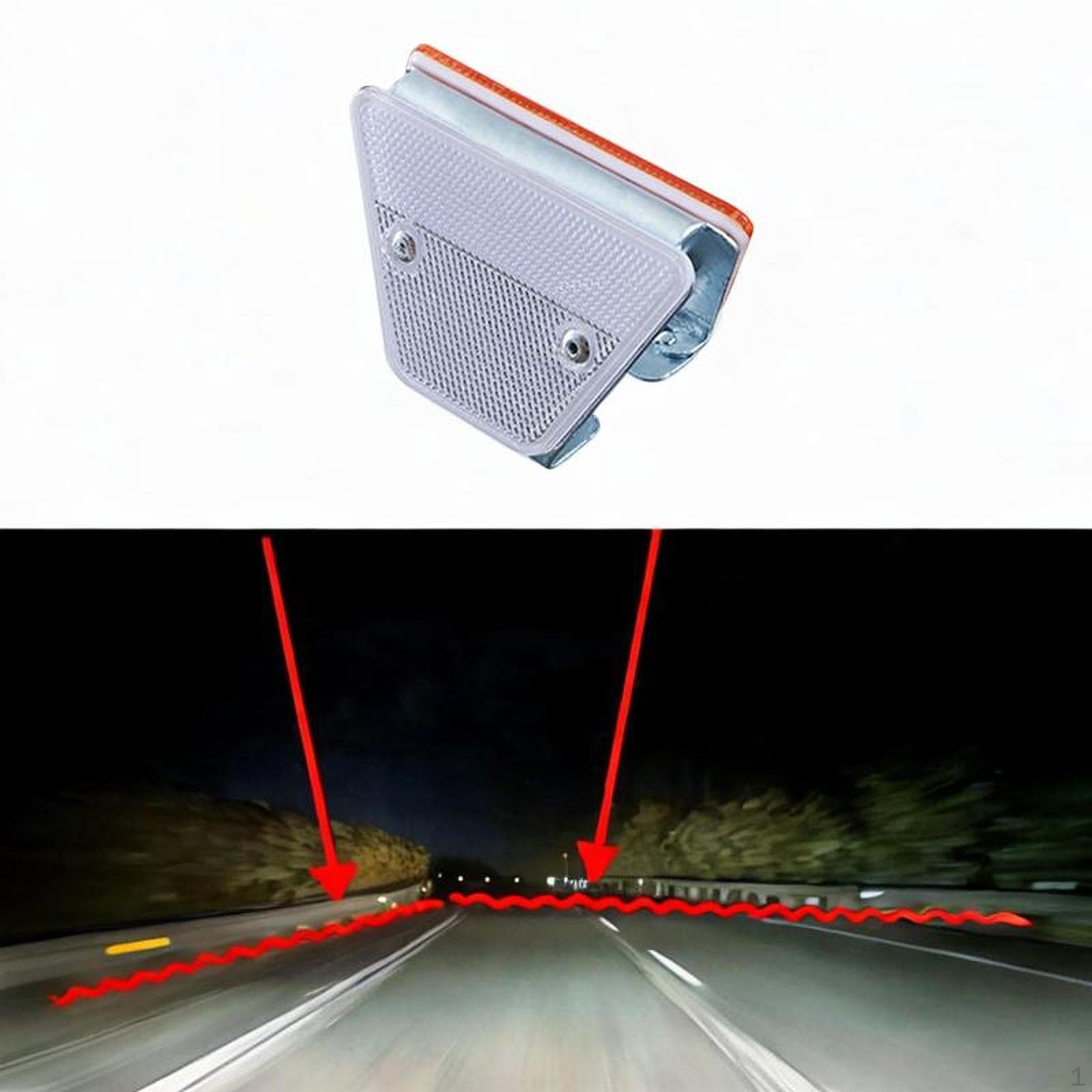 Marcator Reflectorizant pentru Barieră de Protecție Reflector pentru Alee Ușor de Instalat Siguranță Sporită Vizibilitate Nocturnă