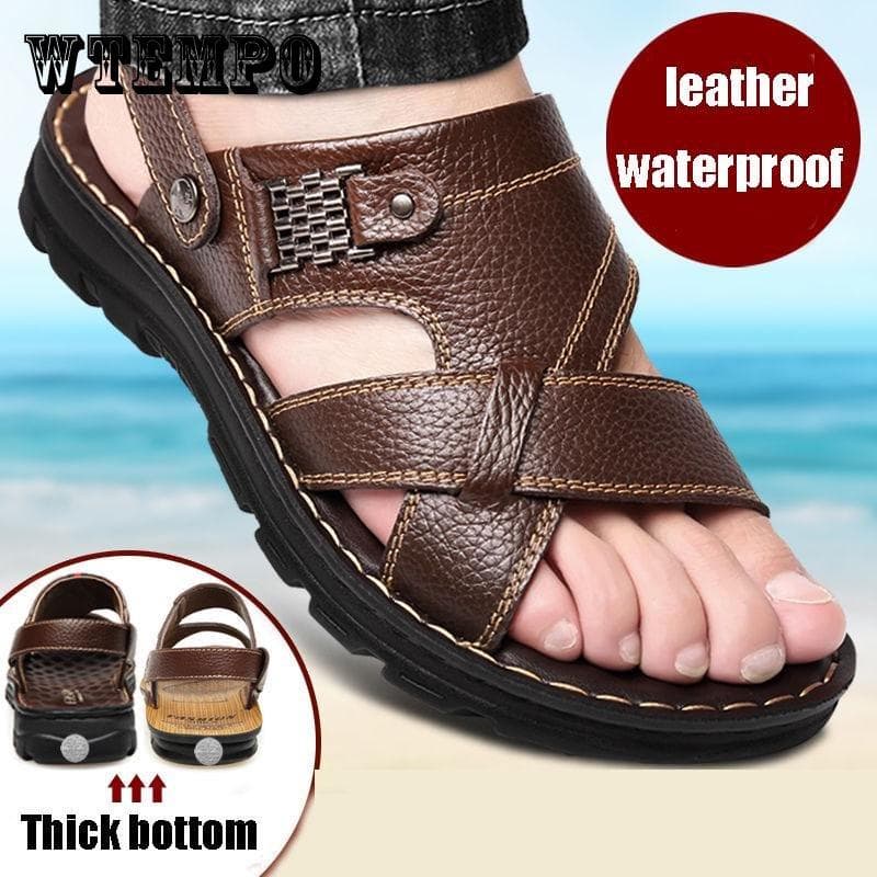 Sandale bărbați din piele naturală bărbați pantofi de plajă pentru bărbați de marcă pantofi casual bărbați papuci pantofi pantofi de vară