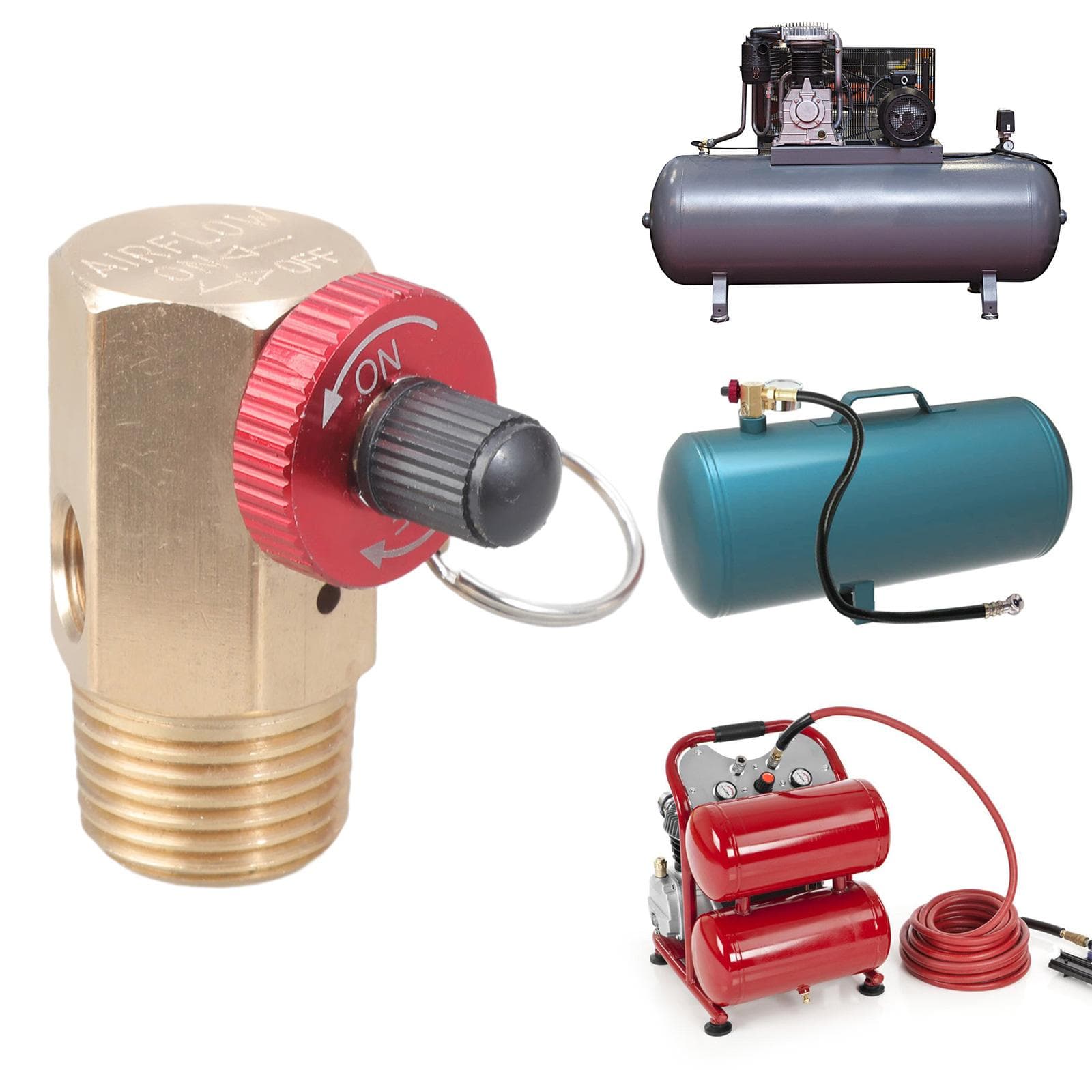 Supapă de Siguranță din Alamă cu Filet 1/2 NPT Heavy Duty pentru Compresoare și Conducte de Abur Protecție la Suprapresiune