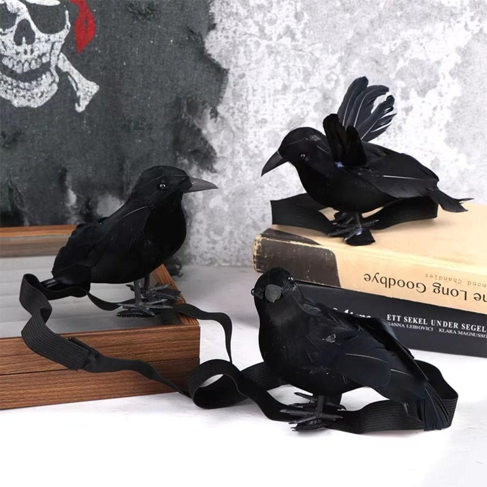 Costum Cosplay Recuzită Simulare Corb Negru Flocat Corbi Falsi Ornamente Decorațiuni Petrecere de Sărbătoare cm